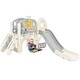 preview thumbnail 10 of 19, Freestanding Castle Climbing Crawling Playhouse with Slide Grey+White