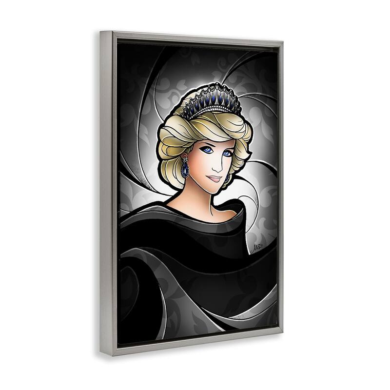 Stupell Royal Peoples' Princess Framed Floater Canvas Wall Art Design By Mandie Manzano