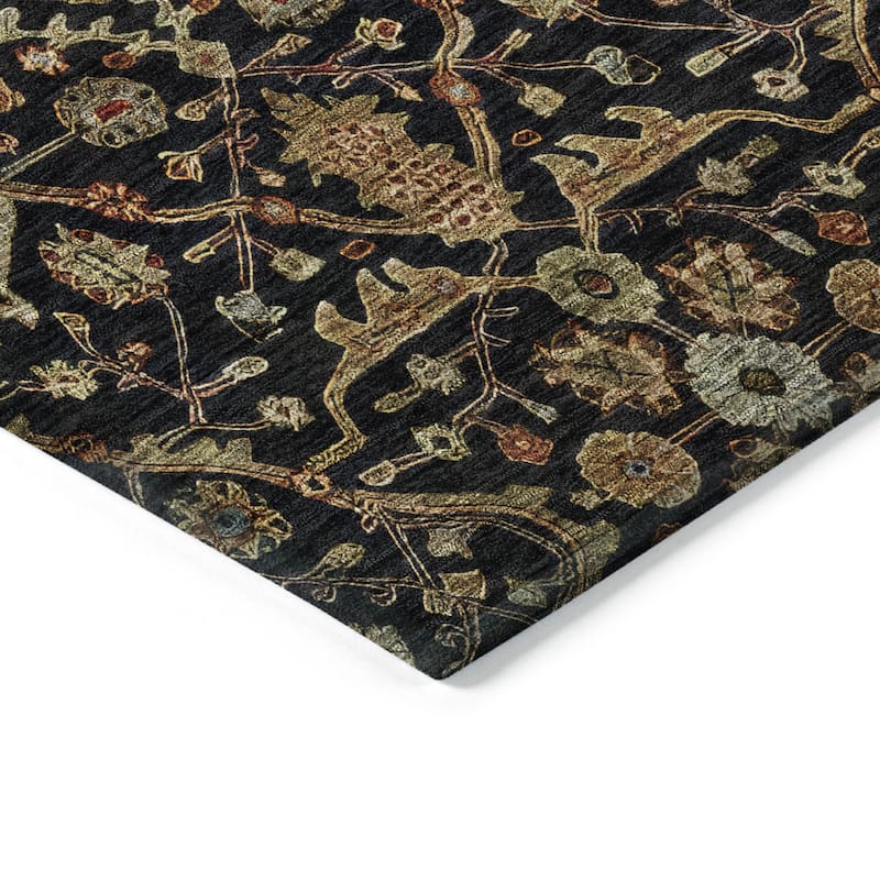 HomeRoots Floral Transitional Rectangle Outdoor Rug