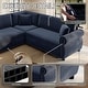 preview thumbnail 28 of 109, Homy Casa Chenille Sleeper Sectional Sofa with Pull-Out Bed