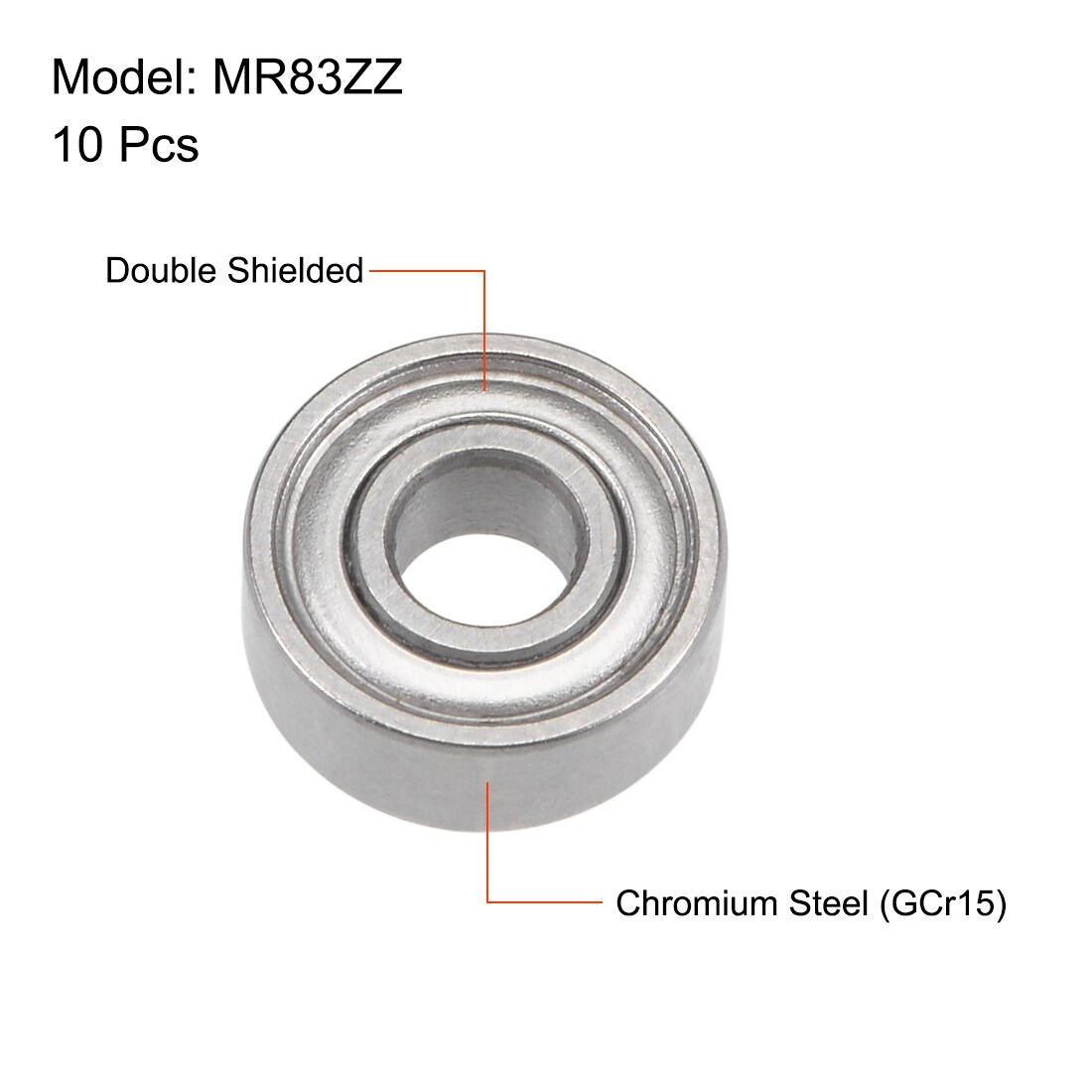 Miniature Deep Groove Ball Bearings Double Shielded Chrome Steel