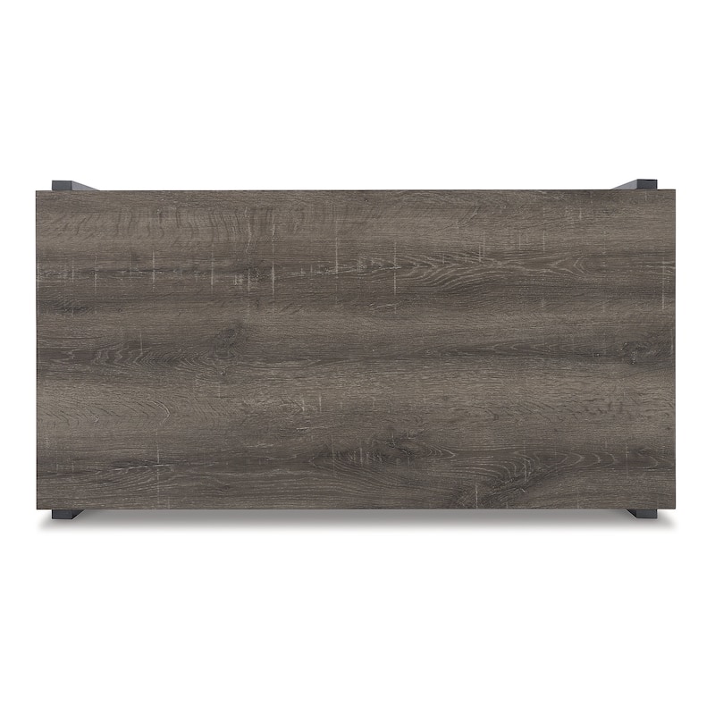 Signature Design by Ashley Wilmaden Gray/Black Table (Set of 3) - 47.63"W x 25.5"D x 18"H