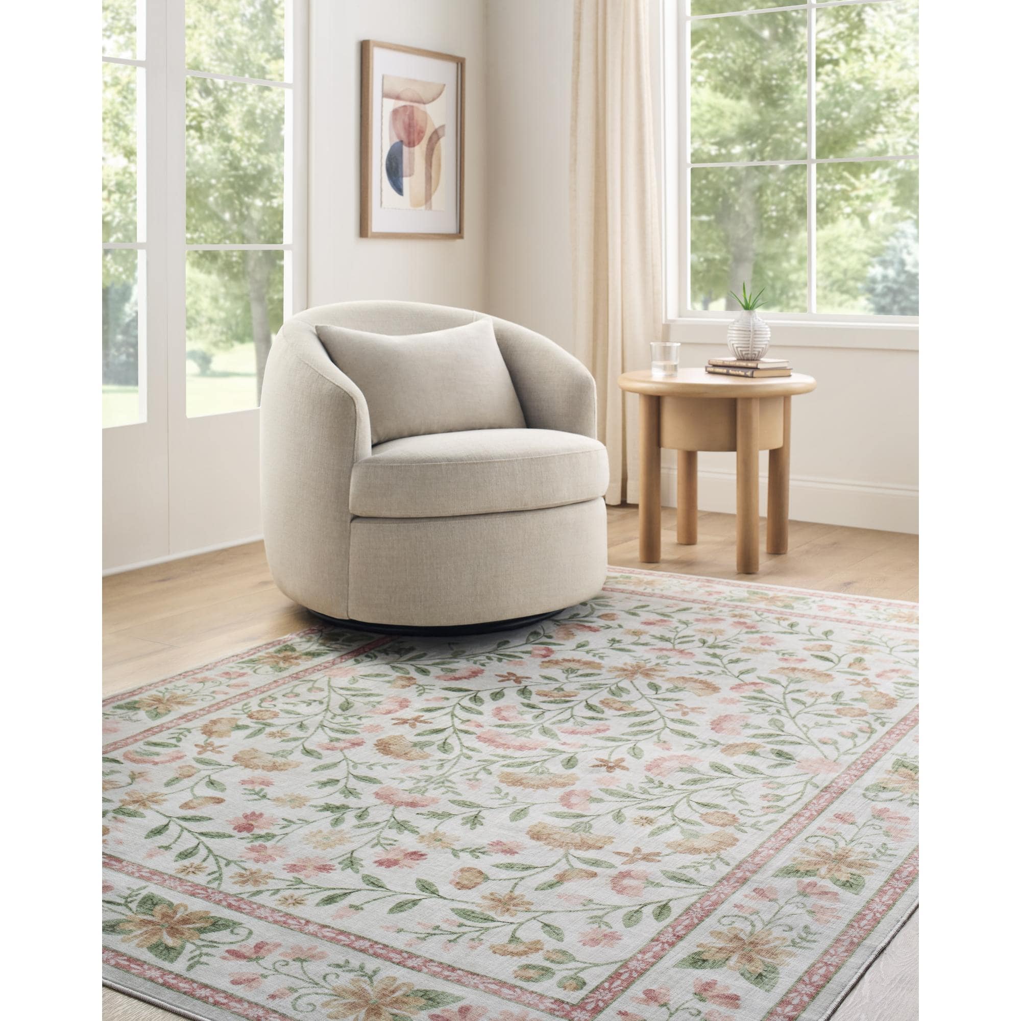 Livabliss Modern Lavable Area Rug.