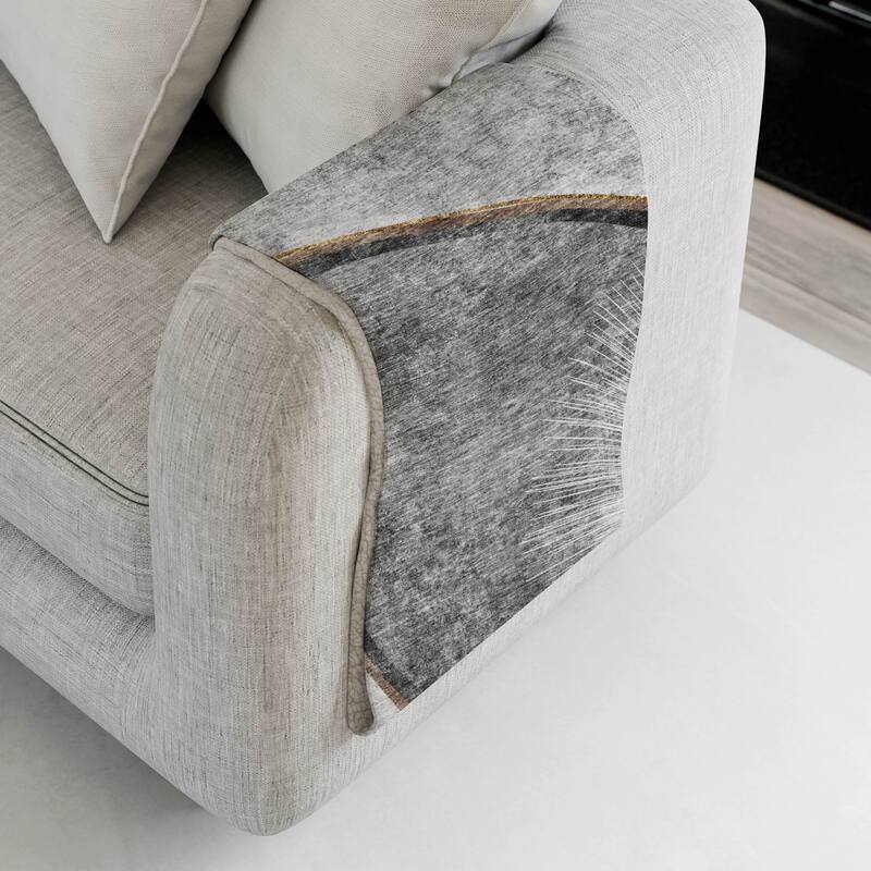 Premium Machine Washable Modern Chic Sherpa Throw Blanket - Gray - 4'2" x 5'10"