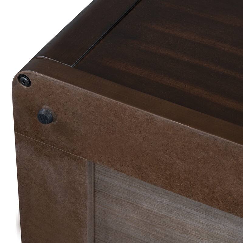 Square Coffee Table,Farmhouse Coffee Table with Storage,2-Tier Center Table with Half Open Storage Compartment