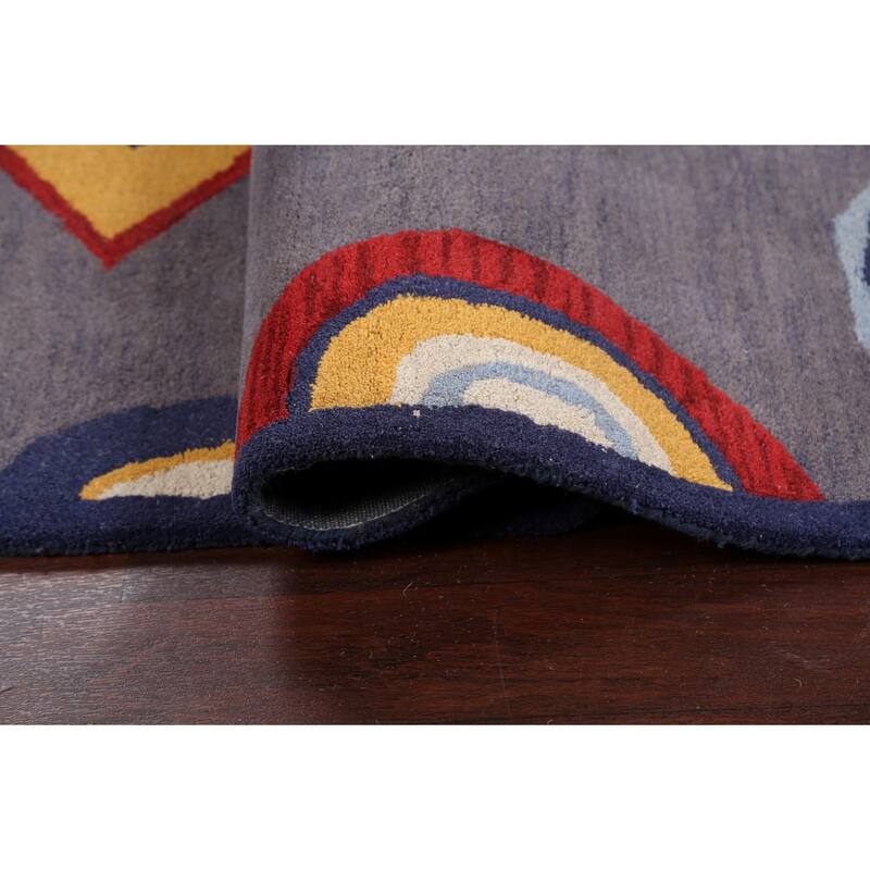 Contemporary Oriental Wool Area Rug Hand-tufted Decorative Carpet - 5'0" x 8'0"