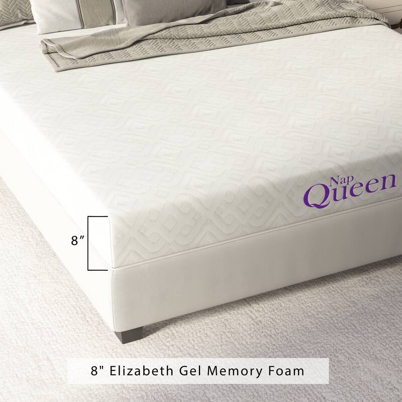 NapQueen Elizabeth 8" Cooling Gel Memory Foam Mattress