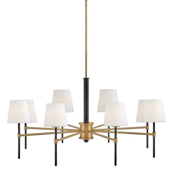 slide 1 of 1, Hinkley Lighting 46956 Saunders 8 Light 40" Wide Chandelier Black