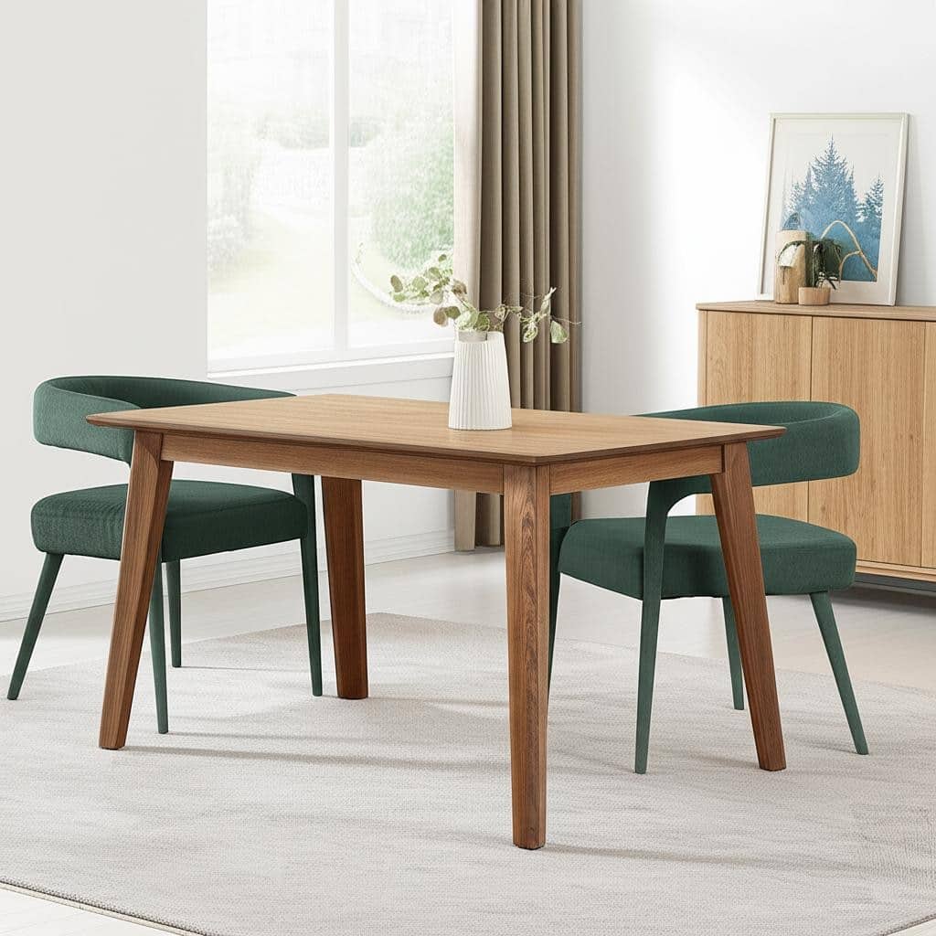 HomeRoots Set of Two Green Upholstered Linen Open Back Dining Side Chairs - 21 in. x 28 in. x 22 in.