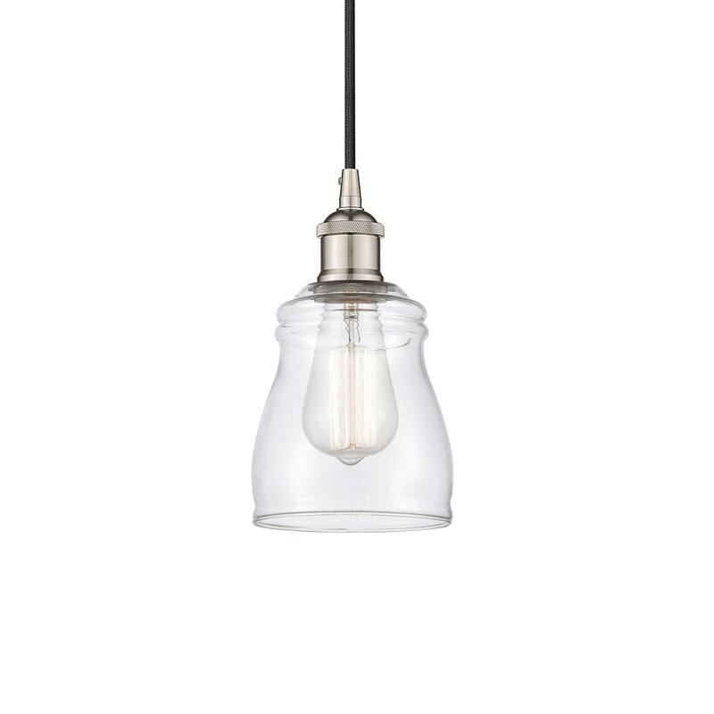 Innovations Lighting 616-1P-10-5 Ellery Pendant Ellery 5" Wide Mini - Polished Nickel / Clear