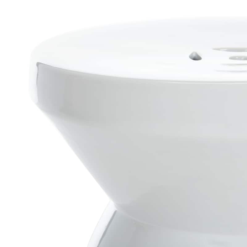 SAFAVIEH Verdie Indoor / Outdoor Ceramic Decorative Garden Stool - White