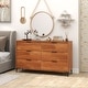 preview thumbnail 2 of 8, Gymax 6-Drawer Double Dresser w/ Interlock System Metal Support Legs