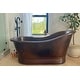 preview thumbnail 11 of 9, 67-in Hammered Copper Single Slipper Bathtub in Oil Rubbed Bronze (BTS67DB)