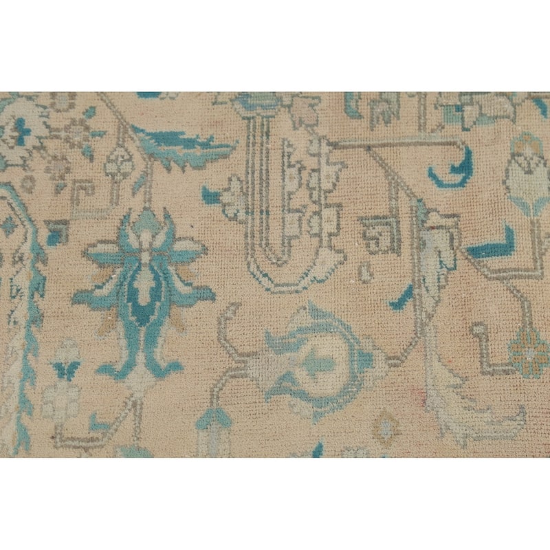 Distressed Tabriz Persian Vintage Area Rug Handmade Wool Carpet - 7'10"x 11'9"