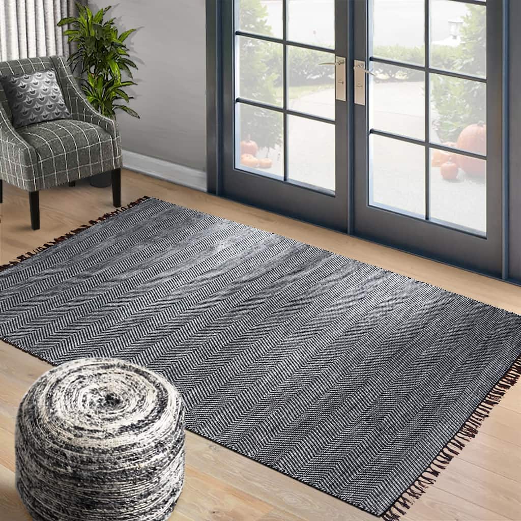 Hand Woven Chloe Design Diamond Flat Weave Wool Traditional Oriental Area Rug