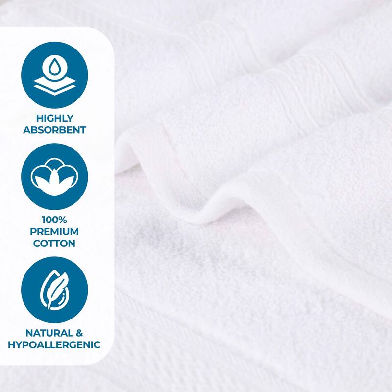 Superior Chevron Zero Twist Solid and Jacquard Cotton Bath Sheet Set of 2