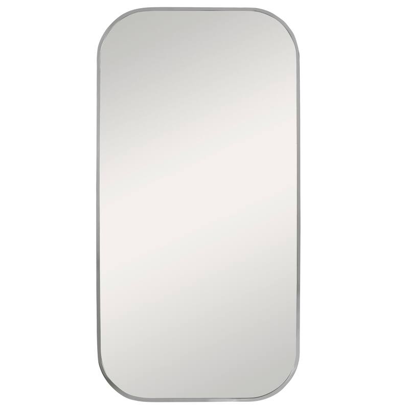 Curved Edge Sleek Framed Wall Mirror - 41"