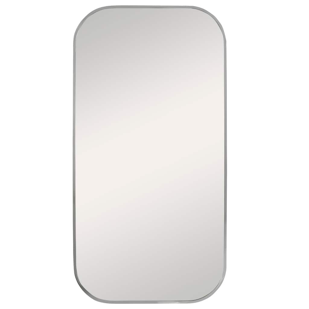 Curved Edge Sleek Framed Wall Mirror - 41"