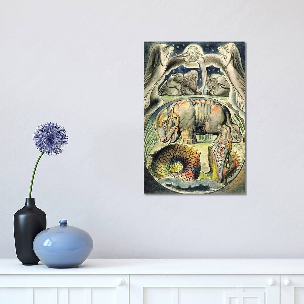 iCanvas "Behemoth And Leviathan (after William Blake)" by John Linnell Canvas Print