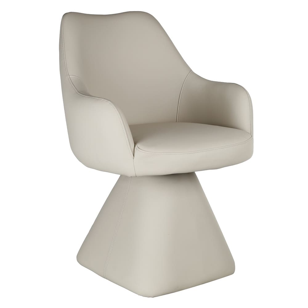 Contemporary Faux Leather Dining/Accent Chair with Swivel