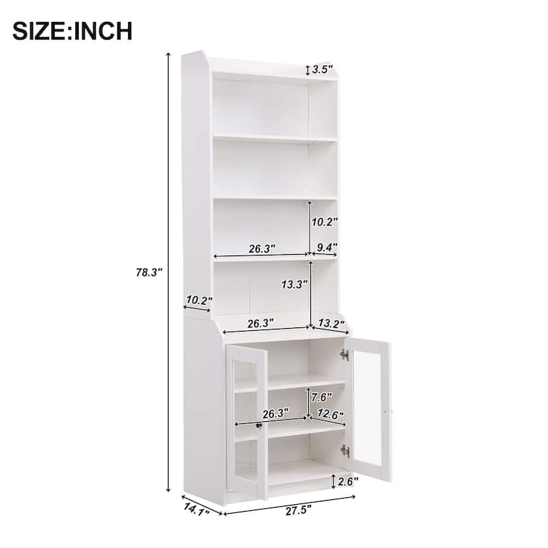 Elegant Tall Cabinet with Acrylic Board Door - N/A