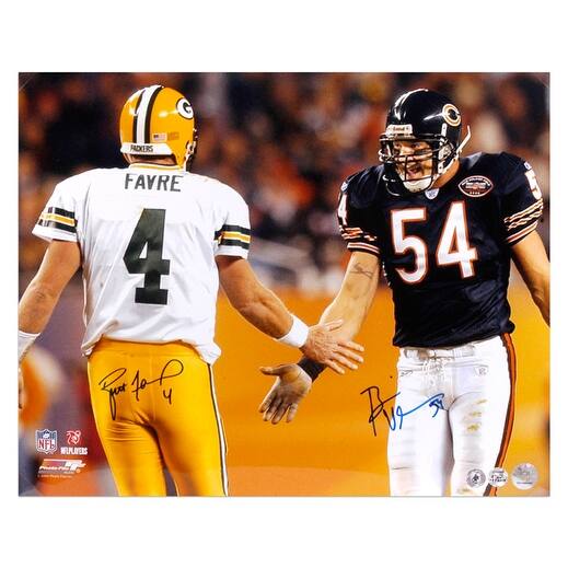 Brett Favre Brian Urlacher Signed Action 16x20 Photo Overstock 13275552