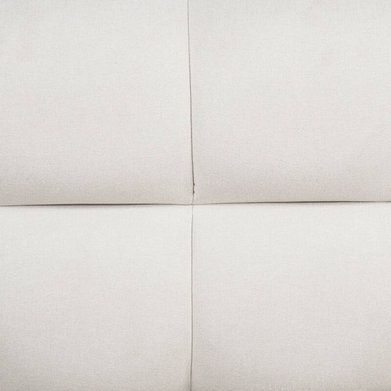 Best Master Furniture Maelle Burlap Upholstered Tufted Platform Bed