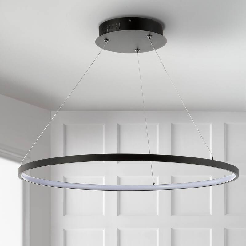 Kinsley Modern Bohemian Iron Integrated LED Pendant by JONATHAN Y