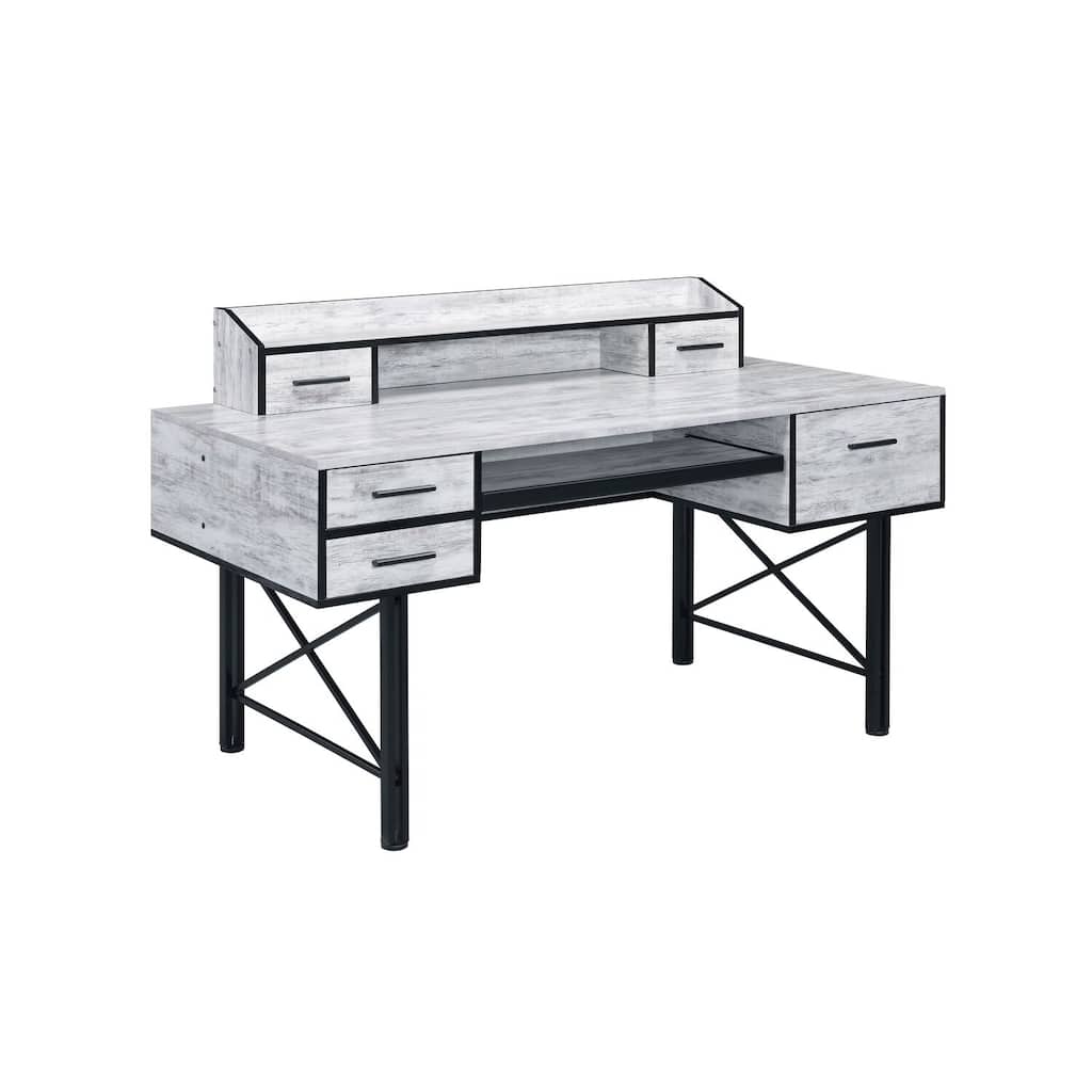 Writing Desk with Hutch - Modern Office Desk, Computer Desk, Home Office Furniture