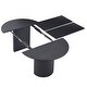 preview thumbnail 4 of 6, Solid Top Kitchen Oval Expandable Dining Table