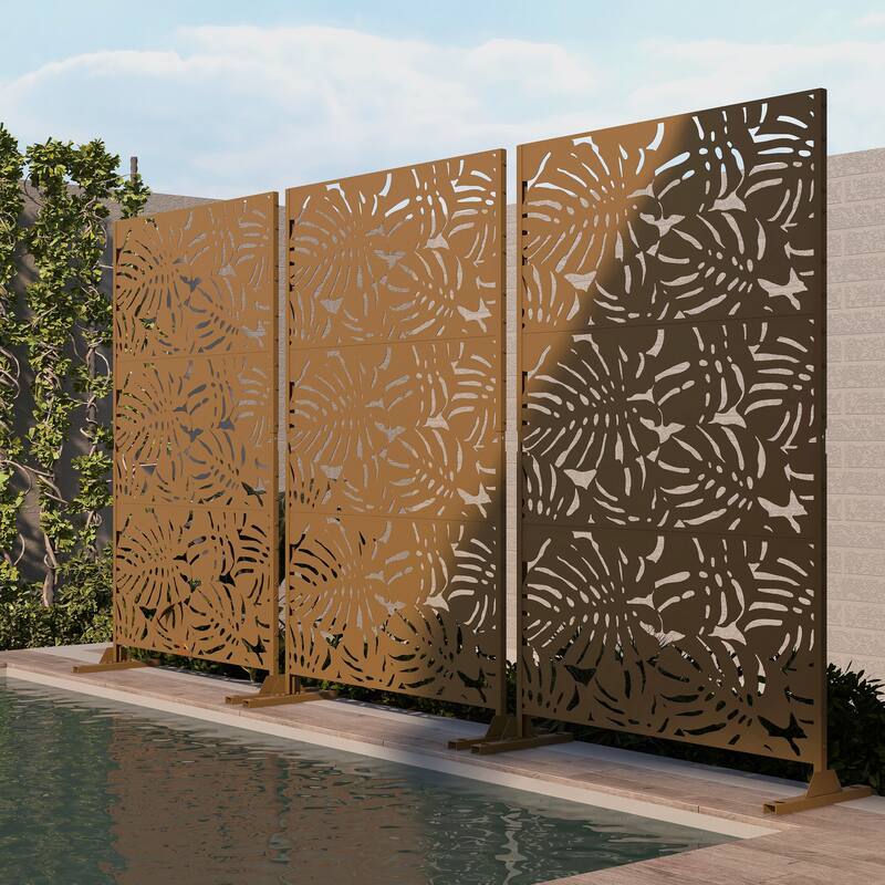2Set Patio Outdoor Privacy Metal Screens and Panels