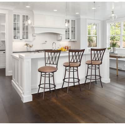 American Swivel Barstool, Iron Art High Chair, Island Dining Chair, Bistro Counter Chair, Cafe Patio Retro Chair