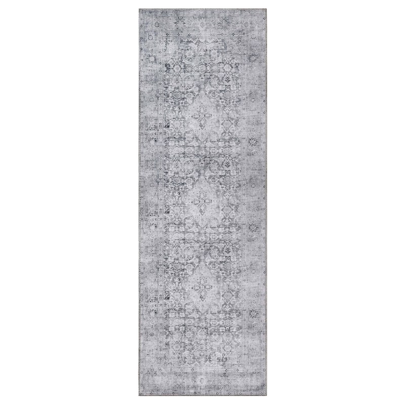 Superior Huda Distressed Rustic Oriental Medallion Indoor Area Rug