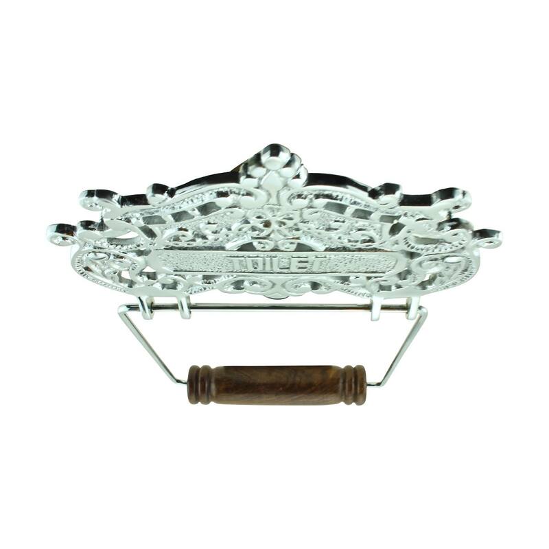 Chrome Wall Mount Toilet Paper Holder 6.25" W Princess Crown Style Chrome Polished Brass with Hardware Renovators Supply