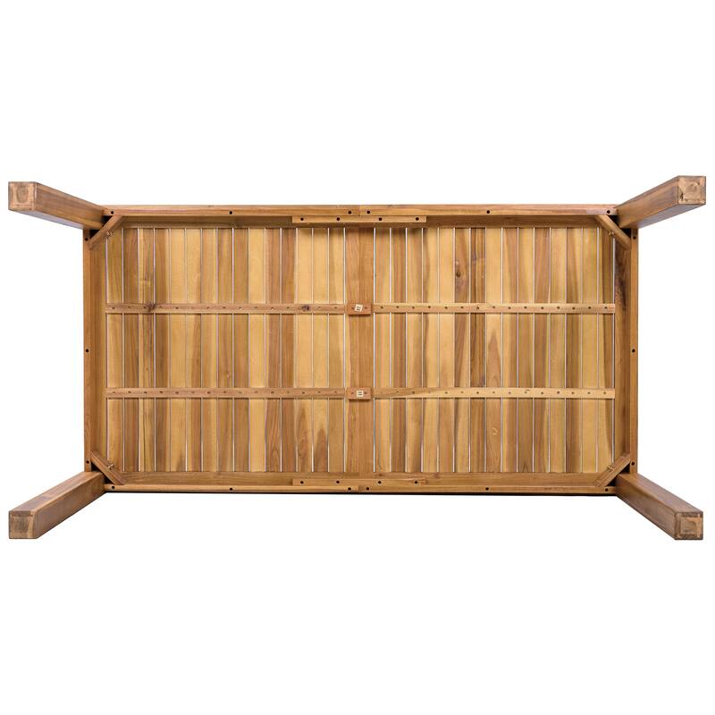 5-Piece Patio Dining Set, 67" Rectangular Table & 4 Rattan Arm Chairs