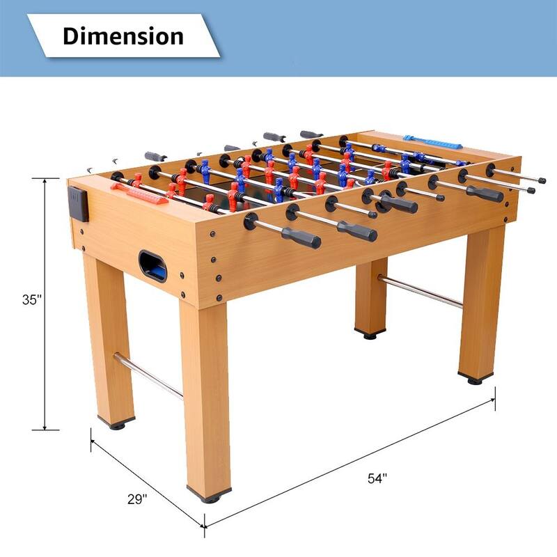 54"W Hurricane Foosball Table, Analog Scoring & Accessories