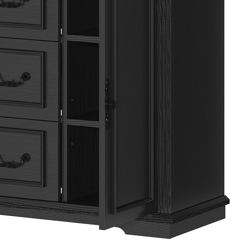 Moasis Bookcase Display Cabinet w/Glass Doors