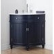 preview thumbnail 2 of 4, 24" Benton Collection Triadsville Dark Blue Corner Bathroom Vanity