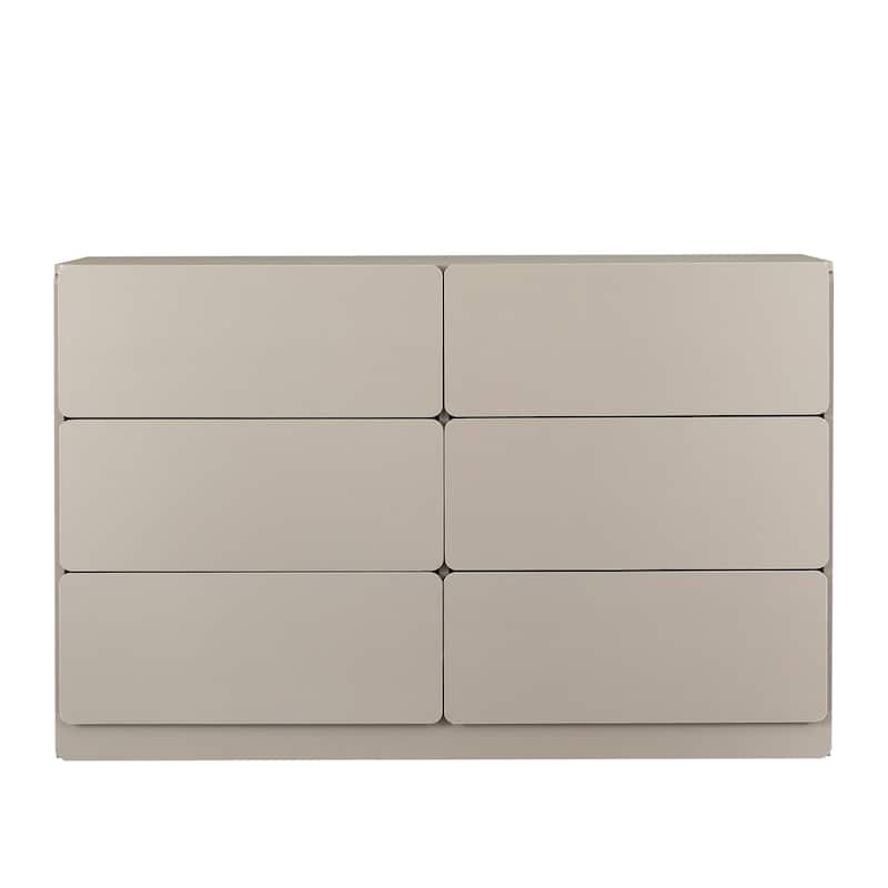 Modern Solid Wood 6-drawers Entryway Storage Cabinet