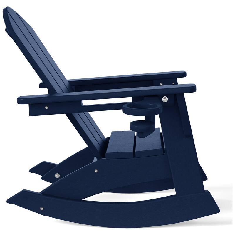 Laguna Kids Outdoor Poly Adirondack Rocking Chair with Side Table 3-Piece Set