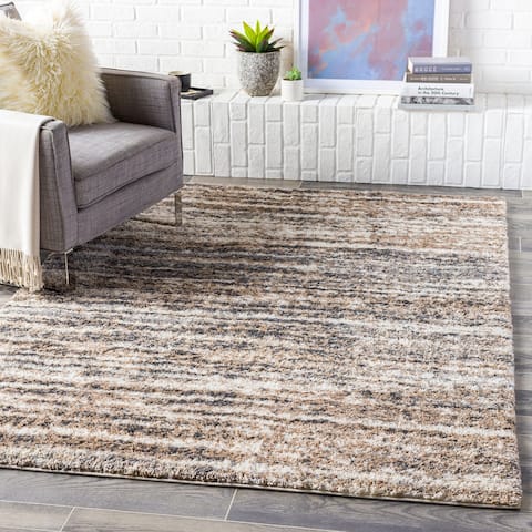 Sabbie Plush Heathered Stripe Area Rug