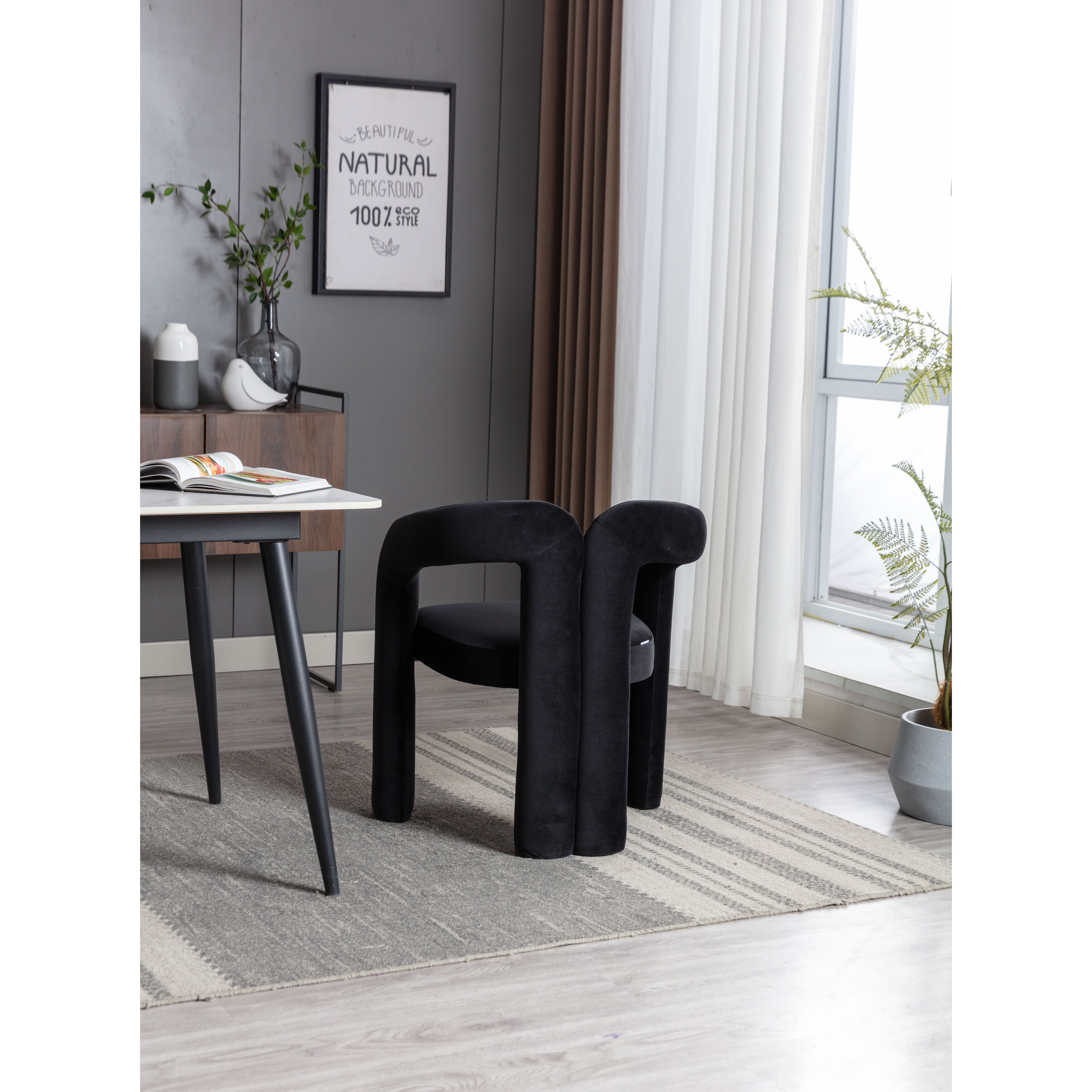 Set of 2 clearance black accent chairs