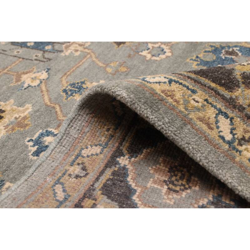 ECARPETGALLERY Hand-knotted Finest Agra Jaipur Teal Wool Rug - 7'11 x 9'9