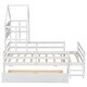 preview thumbnail 6 of 28, Twin Size House Platform Bed with 1 Storage Drawer and Guardrail, Solid Wood Kids Bed Frame with House-Shaped Headboard & Ladder