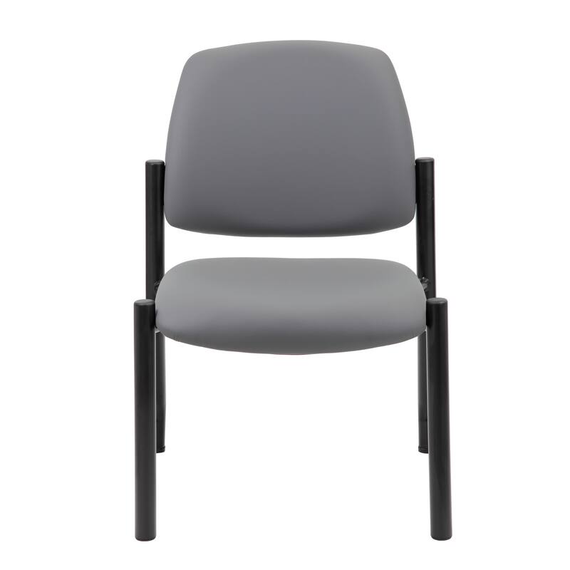 Boss Office Products Big and Tall Antimicrobial Guest Chair - Grey/Black