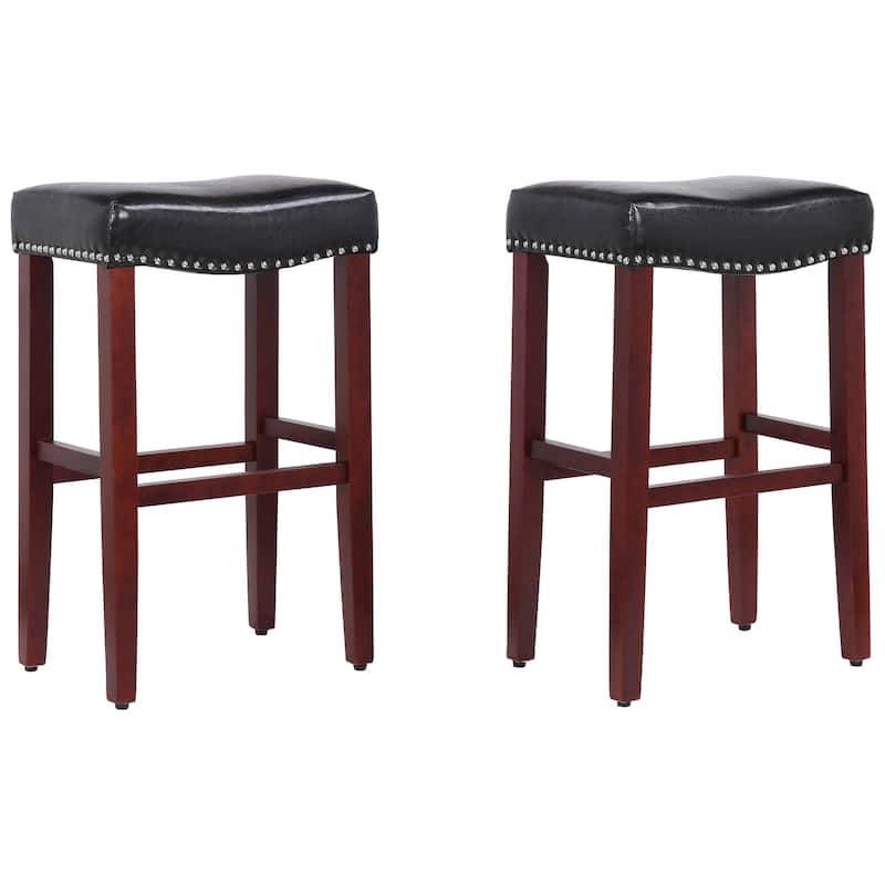 Jameson Upholstered Polyester Cherry 29 Inch Bar Stool (Set Of 2)