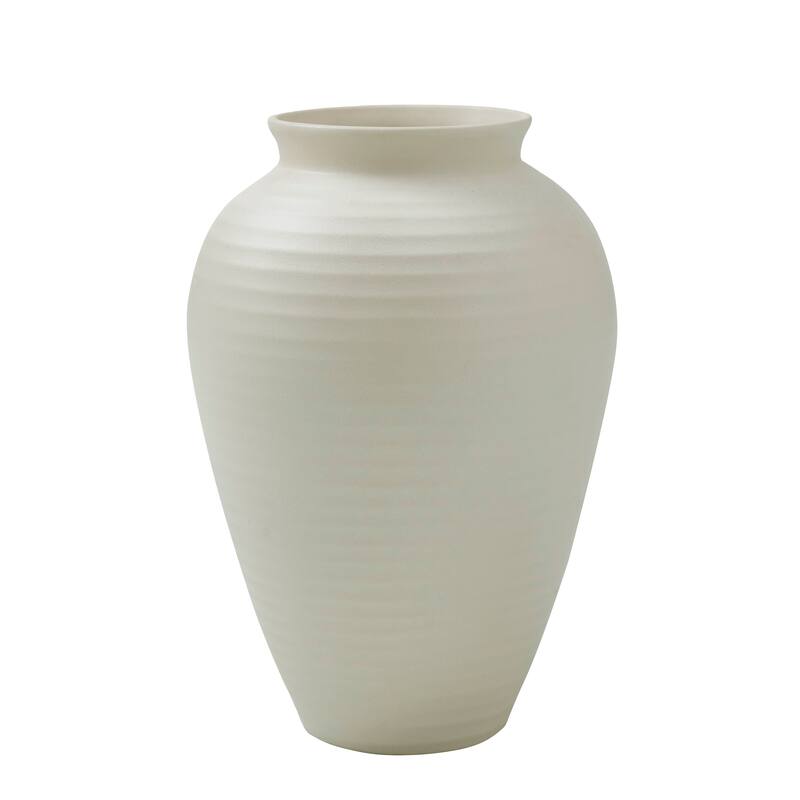 Renwil Hathor Indoor Ceramic Stoneware Vase, Beige Semi-Gloss