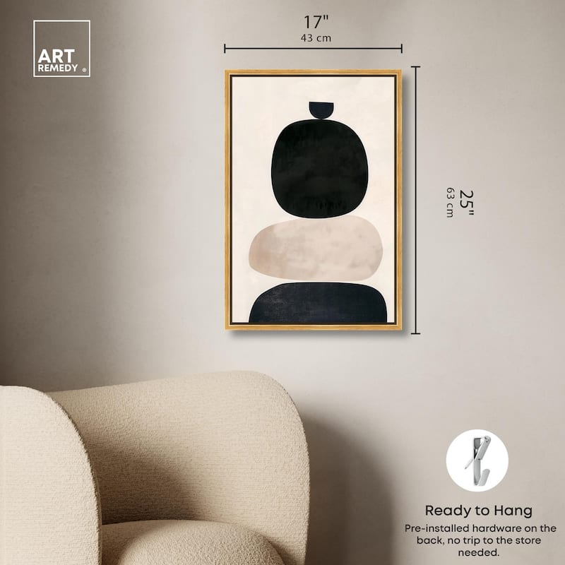 Pebble Pillars III Canvas by Art Remedy