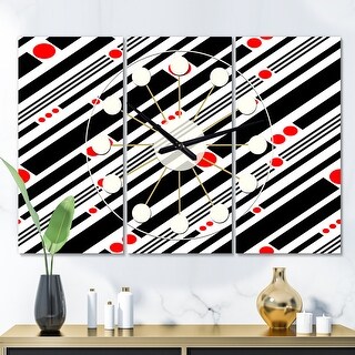 Designart 'Retro Geometrical Abstract Minimal Pattern XII' Oversized ...