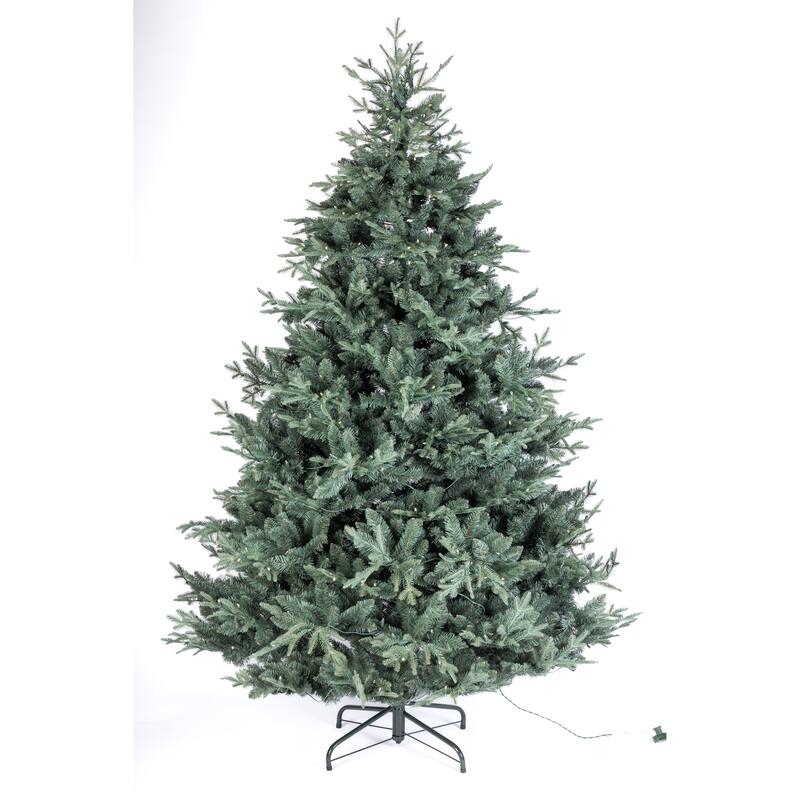 Majestic 7.5 Foot Prelit Mixed Tips Hinged Christmas Tree